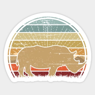 Rhino Sunset Sticker